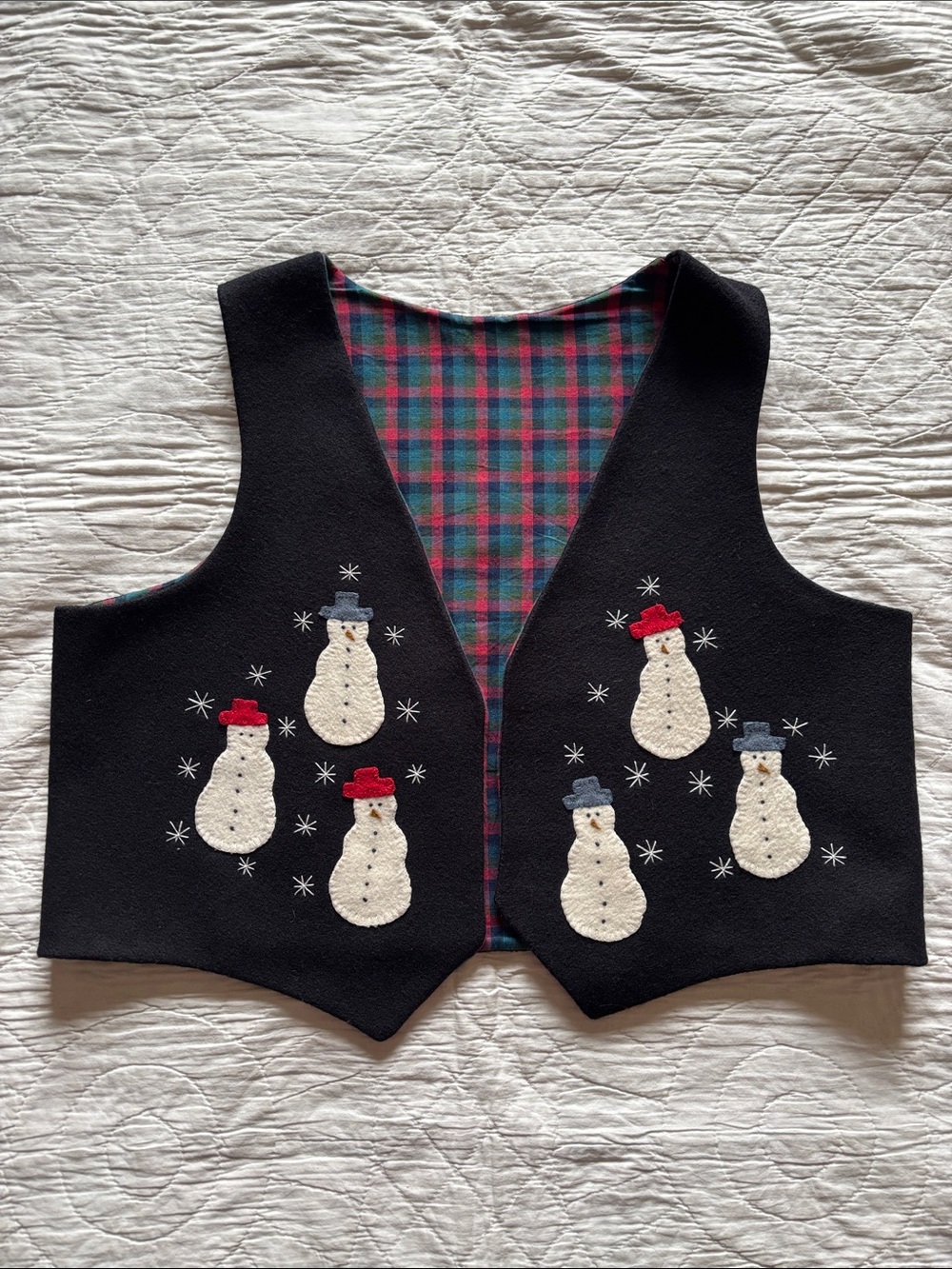 Handmade Snowman Vest